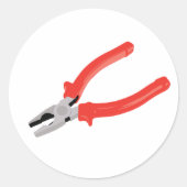 Zange-Aufkleber Runder Aufkleber (Vorderseite)