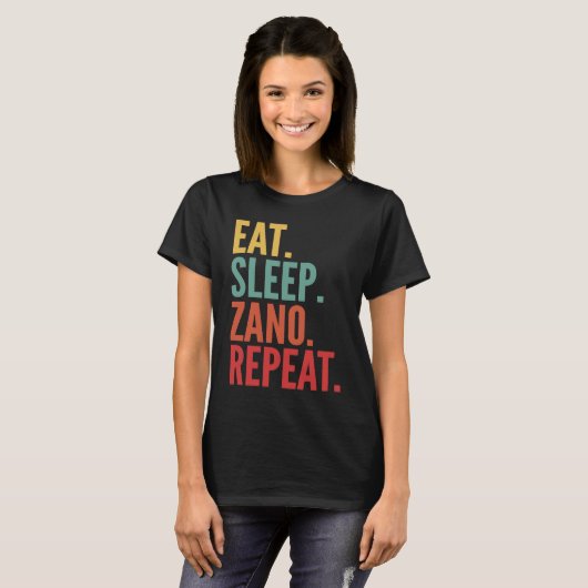 Zano Crypto Eat Sleep Zano Repeat T-Shirt (Vorne ganz)