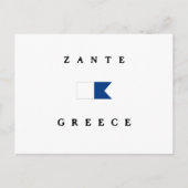 Zante Greece Alpha Dive Flag Postkarte (Vorderseite)