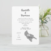 Zante Wedding Destination Foto Einladung (Stehend Vorderseite)