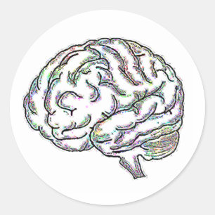 Zany Brainy Runder Aufkleber