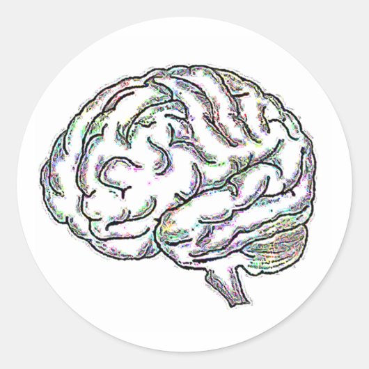 Zany Brainy Runder Aufkleber (Vorderseite)