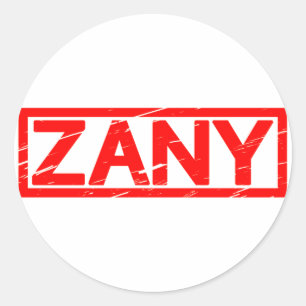 Zany-Briefmarke Runder Aufkleber