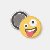 Zany Face Emoji Magnet (Vorderseite/Rückseite)