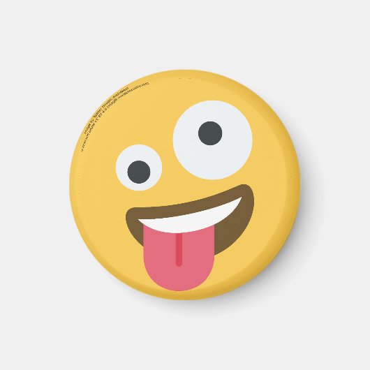 Zany Face Emoji Magnet (Vorne)
