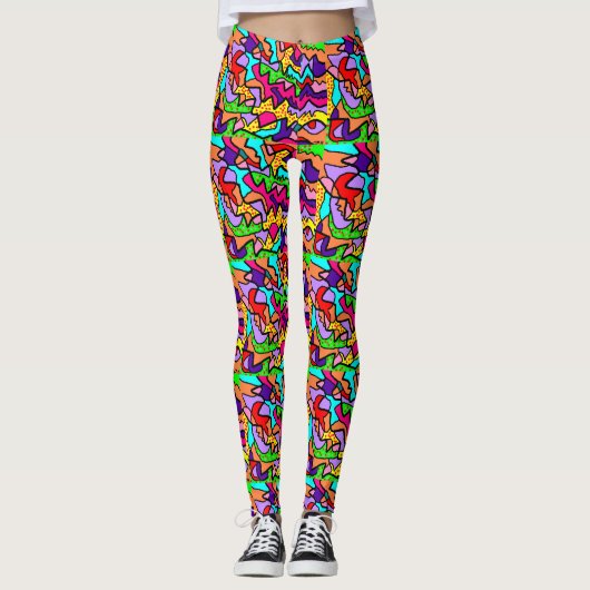 Zany Mode Designer Leggings multi gemustert (Vorderseite)