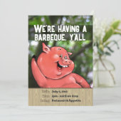 Zany Roast Sommer Grill Zoll lädt ein Einladung (Stehend Vorderseite)