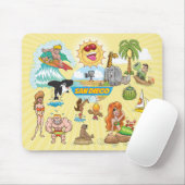 Zany San Diego Cartoon Mouse Pad Mousepad (Mit Mouse)