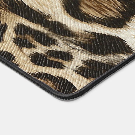 Zany und Spiffy Leopard Spots Leder Grain Look Schreibtischunterlage (Ecke)