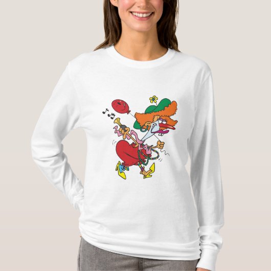 Zany Woman Running Clown T-Shirt (Vorderseite)