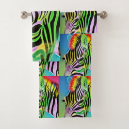Zany Zebra Badhandtuch Set
