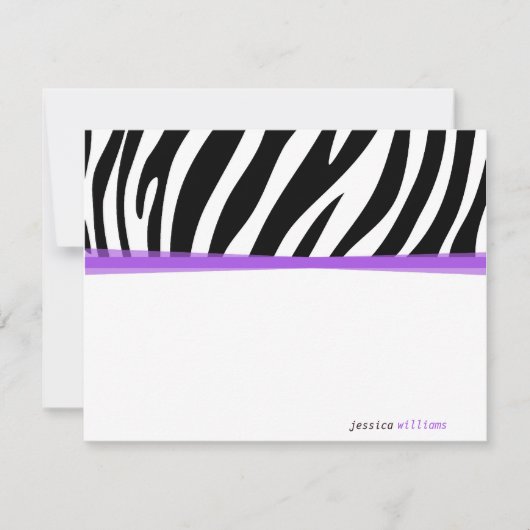 Zany Zebra Einladung (Vorderseite)