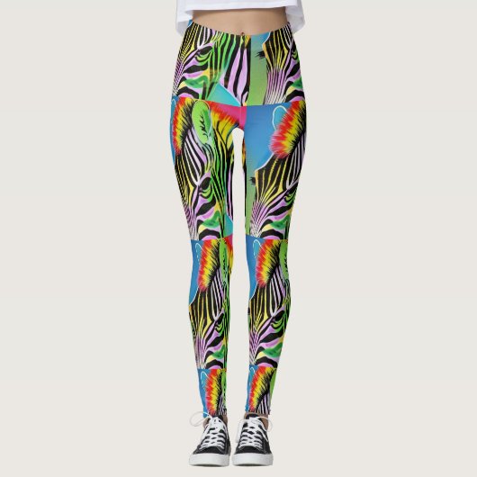 Zany Zebra Leggings (Vorderseite)