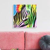 Zany Zebra Leinwanddruck (Insitu (Wohnzimmer))