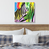 Zany Zebra Leinwanddruck (Insitu (Schlafzimmer))
