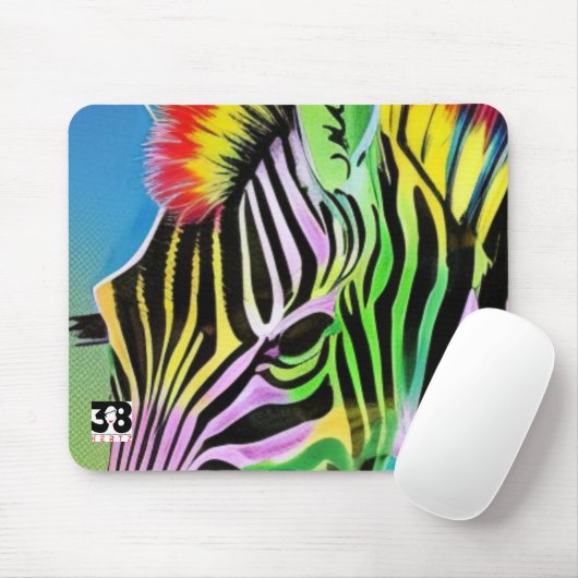 Zany Zebra Mousepad (Mit Mouse)