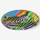Zany Zebra Pappteller (Schrägansicht)