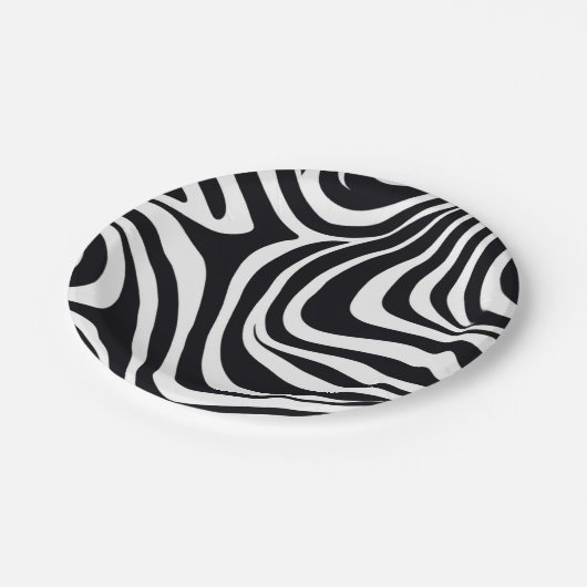 Zany Zebra Zest Pappteller (Schrägansicht)