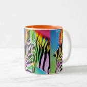Zany Zebra Zweifarbige Tasse (VorderseiteRechts)