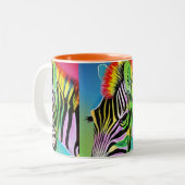 Zany Zebra Zweifarbige Tasse (Vorderseite Links)