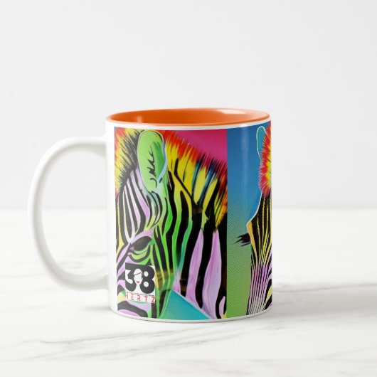 Zany Zebra Zweifarbige Tasse (Links)