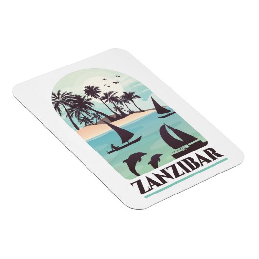 Zanzibar Africa Vintage Photo Magnet (Rechte Seite)