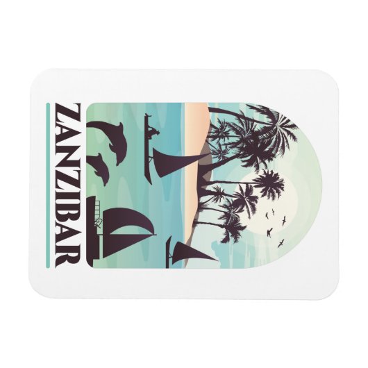 Zanzibar Africa Vintage Photo Magnet (Horizontal)