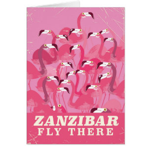 Zanzibar Fliegen dort Vintages Reiseplakat