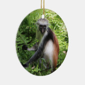 Zanzibar Roter Colobus Keramik Ornament (Rechts)