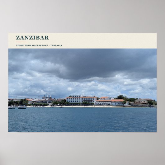 Zanzibar Stone Town Wasserfront Poster (Vorne)