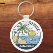 Zanzibar Tanzania Vintage Schlüsselanhänger (Rückseite)