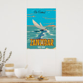 Zanzibar-Vintage-Poster Poster (Küche)