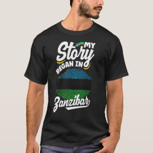 Zanzibar Zanzibari Sansibar Fahne meine Geschichte T-Shirt