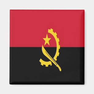 zAO001 ANGOLA FLAG, Afrika, Kühlschrank Magnet