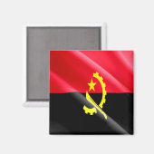 zAO002 ANGOLA WAVING FLAG, Afrika, Kühlschrank Magnet (Vorderseite/Rückseite)