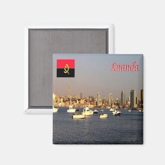 zAO007 LUANDA, Afrika, Kühlschrank Magnet (Vorderseite/Rückseite)