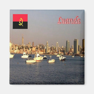 zAO007 LUANDA, Afrika, Kühlschrank Magnet
