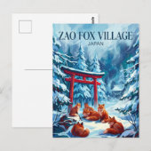 Zao Fuchs-Dorf Japan Postkarte (Vorne/Hinten)