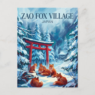 Zao Fuchs-Dorf Japan Postkarte