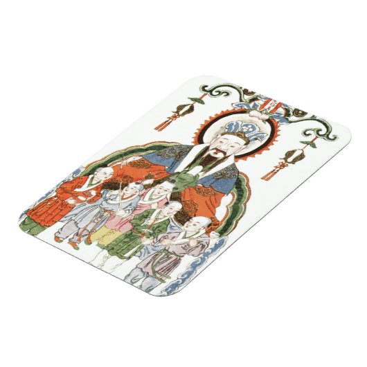 Zao Jun Chinesischer Küchengott Foto Magnet (Linke Seite)