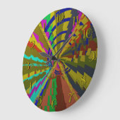 Zap-Backward-Uhr für ungewöhnliche Menschen Große Wanduhr (Winkel)