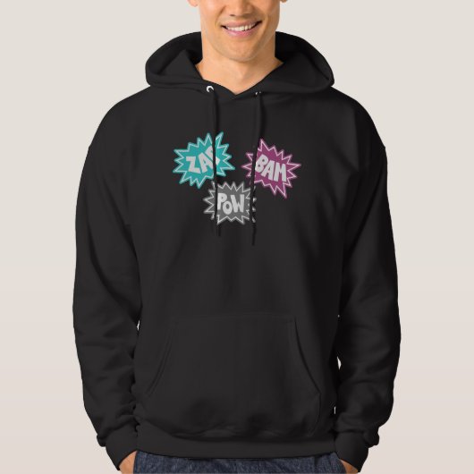 ZAP Bam-KRIEGSGEFANGEN Comic-Ton FX - Rosa Hoodie (Vorderseite)