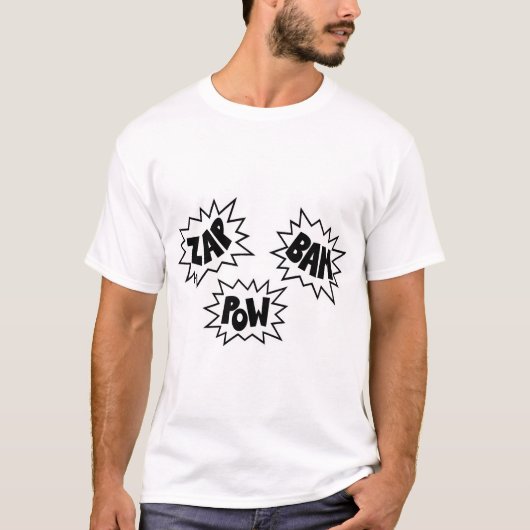 ZAP Bam-KRIEGSGEFANGEN Comic-Ton FX - Weiß T-Shirt (Vorderseite)