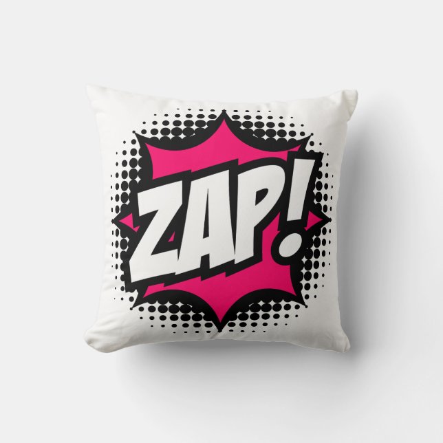 ZAP! Comic Book Style Kissen (Vorderseite)
