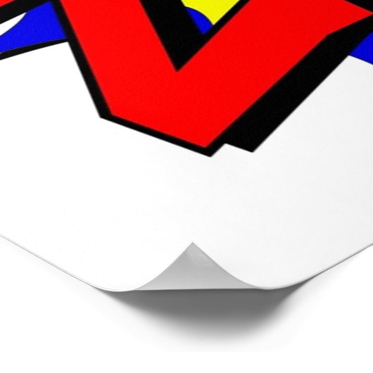 ZAP Comic Book Style Poster (Ecke)