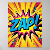 ZAP! Elektrischer Pop - Retro-Comic-Explosionspops Poster (Vorne)