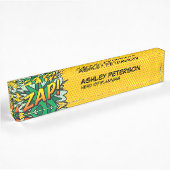 ZAP Fun Retro Comic Book Namensplakette