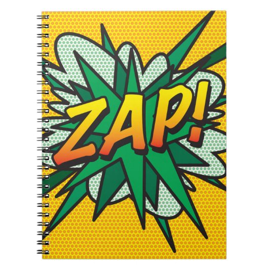 ZAP Fun Retro Comic Book Notizblock (Vorderseite)