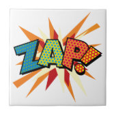 ZAP Fun Retro-Comic-Book-Pop-Art Fliese (Vorderseite)