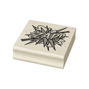 ZAP Fun Retro-Comic-Book-Pop-Art Gummistempel